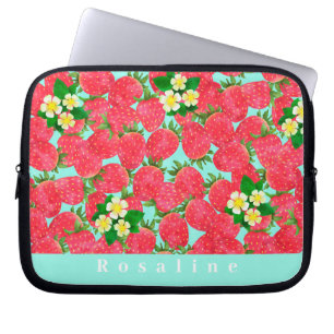 Strawberry Personalisiert Pink Electronics Bag Laptopschutzhülle