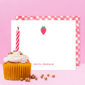 Strawberry Personalisiert Stationery - Rotes Obst Mitteilungskarte