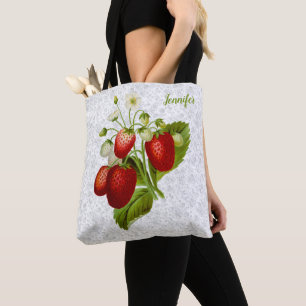 Strawberry Personalisiert Tote Bag Lace Look Tasche