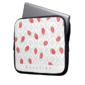 Strawberry Personalisiert White Electronics Bag Laptopschutzhülle (Vorderseite Links)