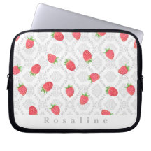Strawberry Personalisiert White Electronics Bag
