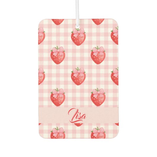 Strawberry Personalized Air Freshener Autolufterfrischer (Vorderseite)