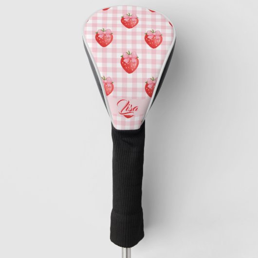 Strawberry Personalized Golf Head Cover Headcover (Vorderseite)