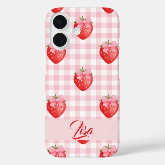 Strawberry Personalized iPhone Case (Rückseite)
