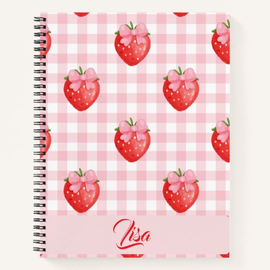 Strawberry Personalized Journal Notizblock (Vorderseite)