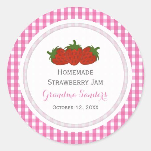 Strawberry Personalized Stickers (Vorderseite)