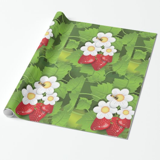 Strawberry-Pflanze Geschenkpapier (Ungerollt)