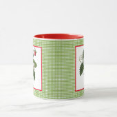 Strawberry-Pflanze mit Gingham Border-Tasse Tasse (Zentrum)