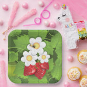 Strawberry-Pflanze Pappteller (Party)