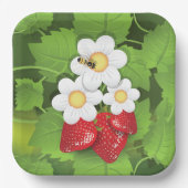 Strawberry-Pflanze Pappteller (Vorderseite)