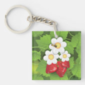 Strawberry-Pflanze Schlüsselanhänger (Vorderseite)