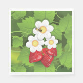 Strawberry-Pflanze Serviette (Vorderseite)