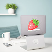 Strawberry-Pflaster Aufkleber (Laptop auf Schreibtisch)