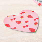 Strawberry Photo ハート型コースター Untersetzer (angewinkelt)