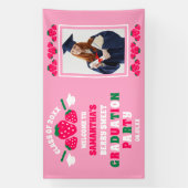 Strawberry Photo Graduation Party Welcome Banner (Vertikal)