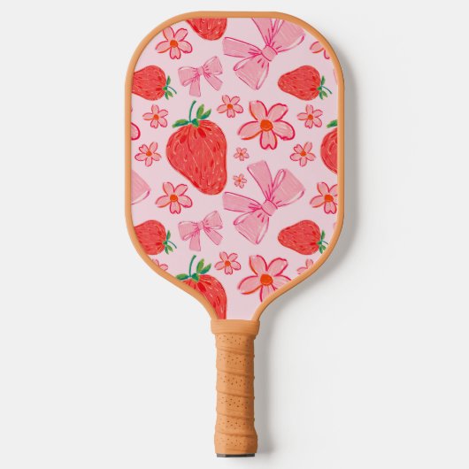 Strawberry Pickleball Paddle Coquette Strawberry (Vorderseite)