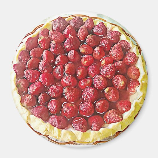 Strawberry Pie Food Magnet (Vorne)