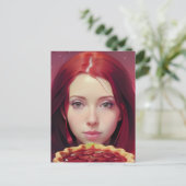 Strawberry Pie Goddess Postcard Postkarte (Stehend Vorderseite)