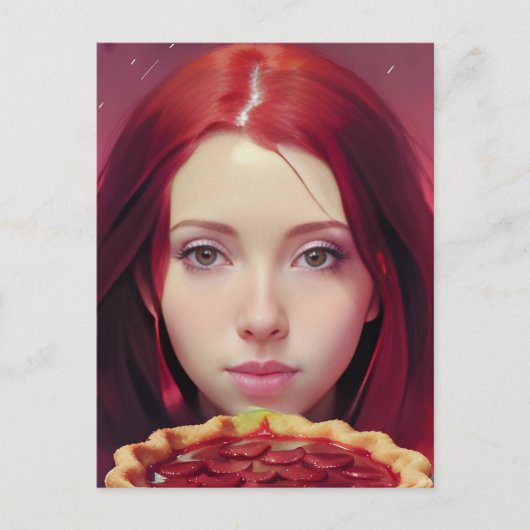 Strawberry Pie Goddess Postcard Postkarte (Vorderseite)