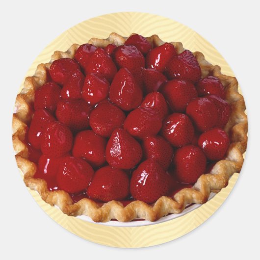 Strawberry Pie Runder Aufkleber (Vorderseite)