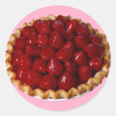 Strawberry Pie Runder Aufkleber (Vorderseite)