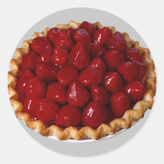Strawberry Pie Runder Aufkleber (Vorderseite)