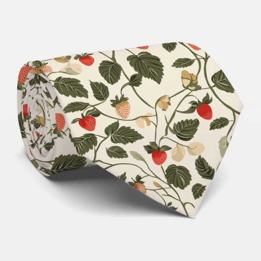 Strawberry Pineberry Krawatte (Gerollt)