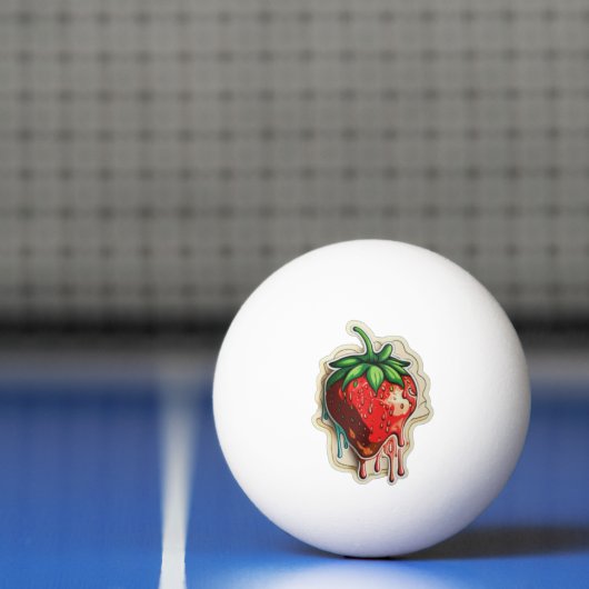 Strawberry Ping Pong Ball Tischtennisball (Netto)