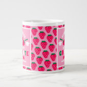 Strawberry Pink Abschluss Jumbo-Tasse (Vorderseite)
