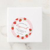 Strawberry Pink Berry Kariert Gingham Birthday Geschenkanhänger (Beispiel)