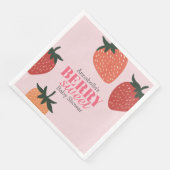 Strawberry Pink Berry Sweet Baby Dusche Serviette (Ecke)