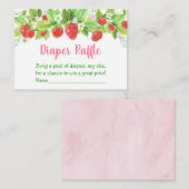 Strawberry Pink Bläserndusche Windelwanne Windelwa Begleitkarte (Vorne/Hinten)