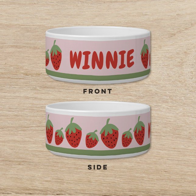 Strawberry Pink Dog Pet Napf (Von Creator hochgeladen)