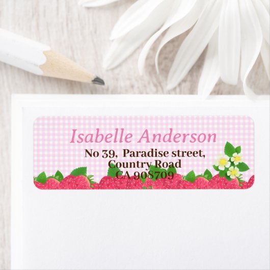 Strawberry Pink Gingham (Insitu)