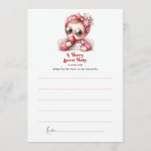 Strawberry Pink Gingham Berry Sweet Baby Dusche Hinweiskarte (Vorderseite)