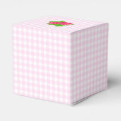 Strawberry Pink Gingham Geschenkschachtel (Rückseite)