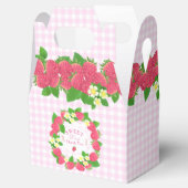 Strawberry Pink Gingham Geschenkschachtel (Geöffnet)