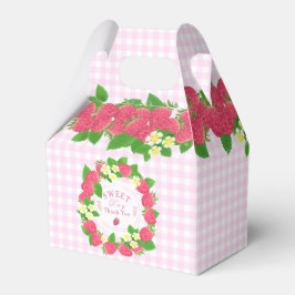 Strawberry Pink Gingham Geschenkschachtel