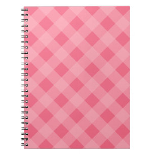 Strawberry Pink Gingham Notebook Notizblock