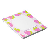 Strawberry Pink Gingham Notizblock (angewinkelt)