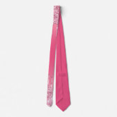 Strawberry Pink Glitzer Dripping Luxury Neck Tie Krawatte (Rückseite)