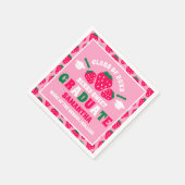 Strawberry Pink Graduation Party Serviette (Ecke)