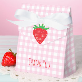 Strawberry & Pink Kariert Girl Berry Geschenkschachtel