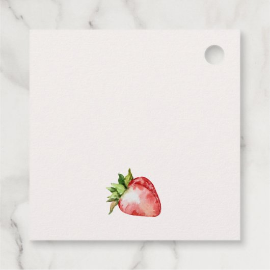 Strawberry Pink Margarita Cocktail Brautparty Geschenkanhänger (Rückseite)