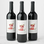 Strawberry Pink Margarita Cocktail Brautparty Weinetikett (Flaschen)