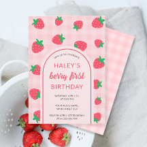 Strawberry Pink Niedlich Berry Erster Geburtstag