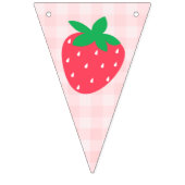 Strawberry Pink Niedlich Berry Erster Geburtstag Wimpelkette (Erste Fahne)