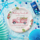 Strawberry Pink Red Berry Sweet Baby Dusche Pappteller (Party)