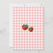 Strawberry Pink Red Berry Sweet Baby Shower Einladung (Rückseite)