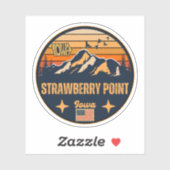 Strawberry Point, Iowa Aufkleber (Blatt)